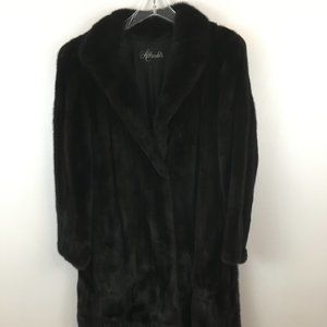 Black Diamond Mink Fur Coat Medium Blackglama - image 1